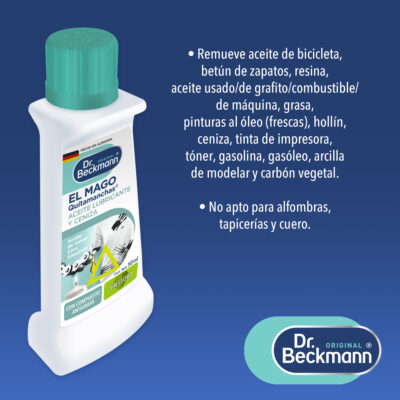 El Mago Quitamanchas - Aceite y Lubricante - Dr Beckmann - principal uso
