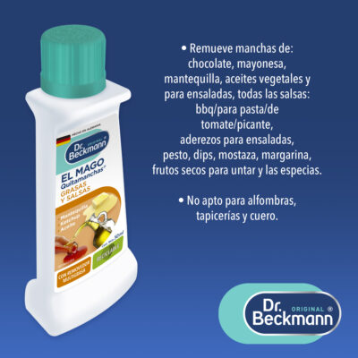 El Mago Quitamanchas - Grasas y salsa - Dr Beckmann - principal uso