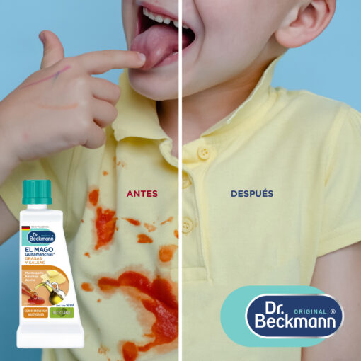 El Mago Quitamanchas - Grasas y salsa - Dr Beckmann - resultado de aplicación