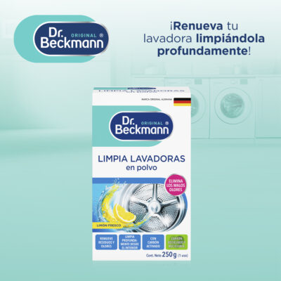 Limpia Lavadoras en Polvo 250g - Dr Beckmann - instrucciones de uso