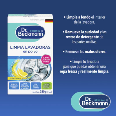 Limpia Lavadoras en Polvo 250g - Dr Beckmann - resultado de aplicación