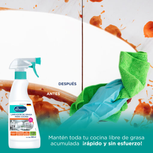 Limpiador de Grasa para Cocina 500 ml - Dr Beckmann - resultado de aplicación