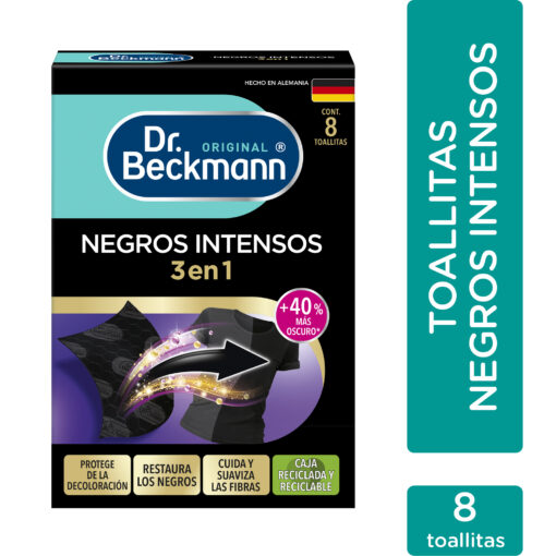 Negros Intensos Toallitas 8ct - Dr Beckmann - portada