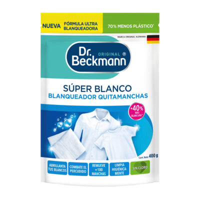 Pouch Super Blanco - Dr. Beckmann - Presentación frontal