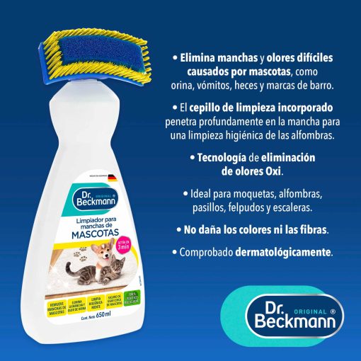 Limpiador para Manchas y Olores de Mascotas - Dr Beckmann - principal uso